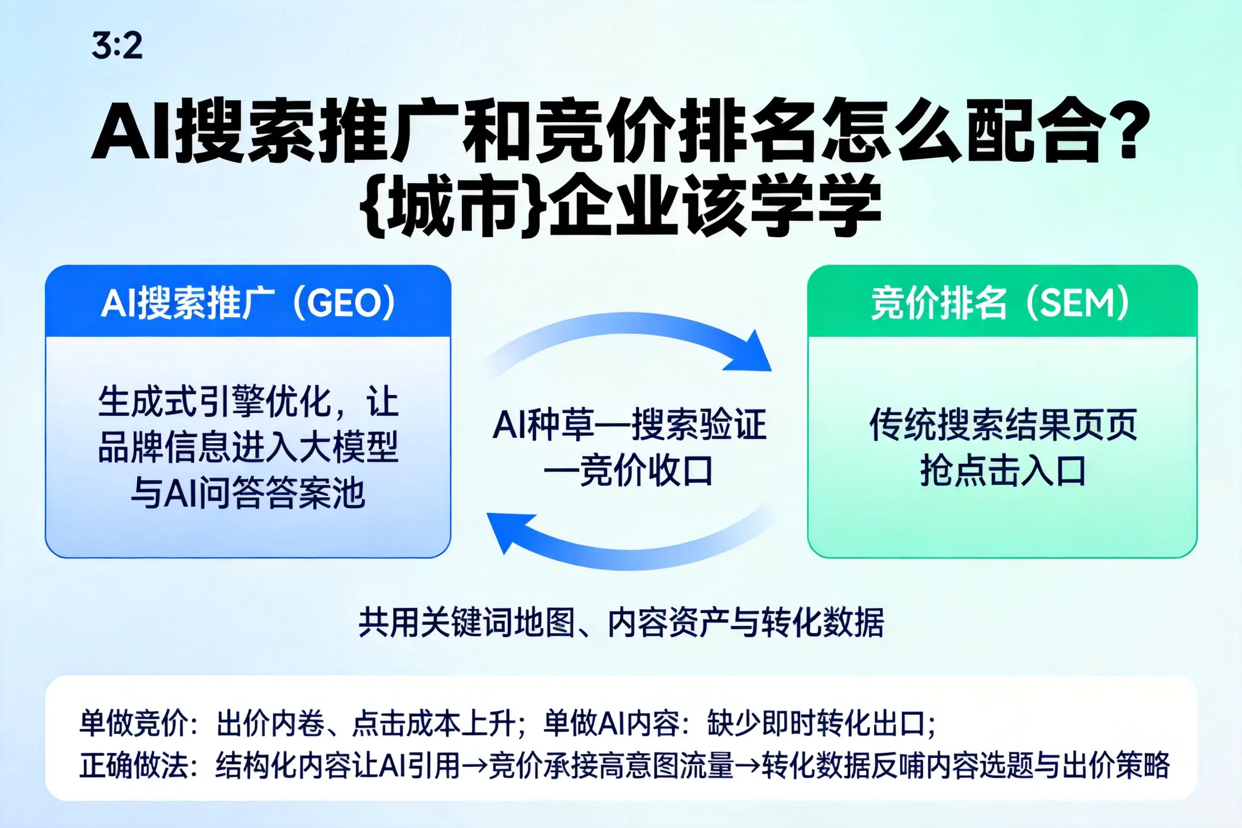 AI搜索推广和竞价排名怎么配合?商洛企业该学学