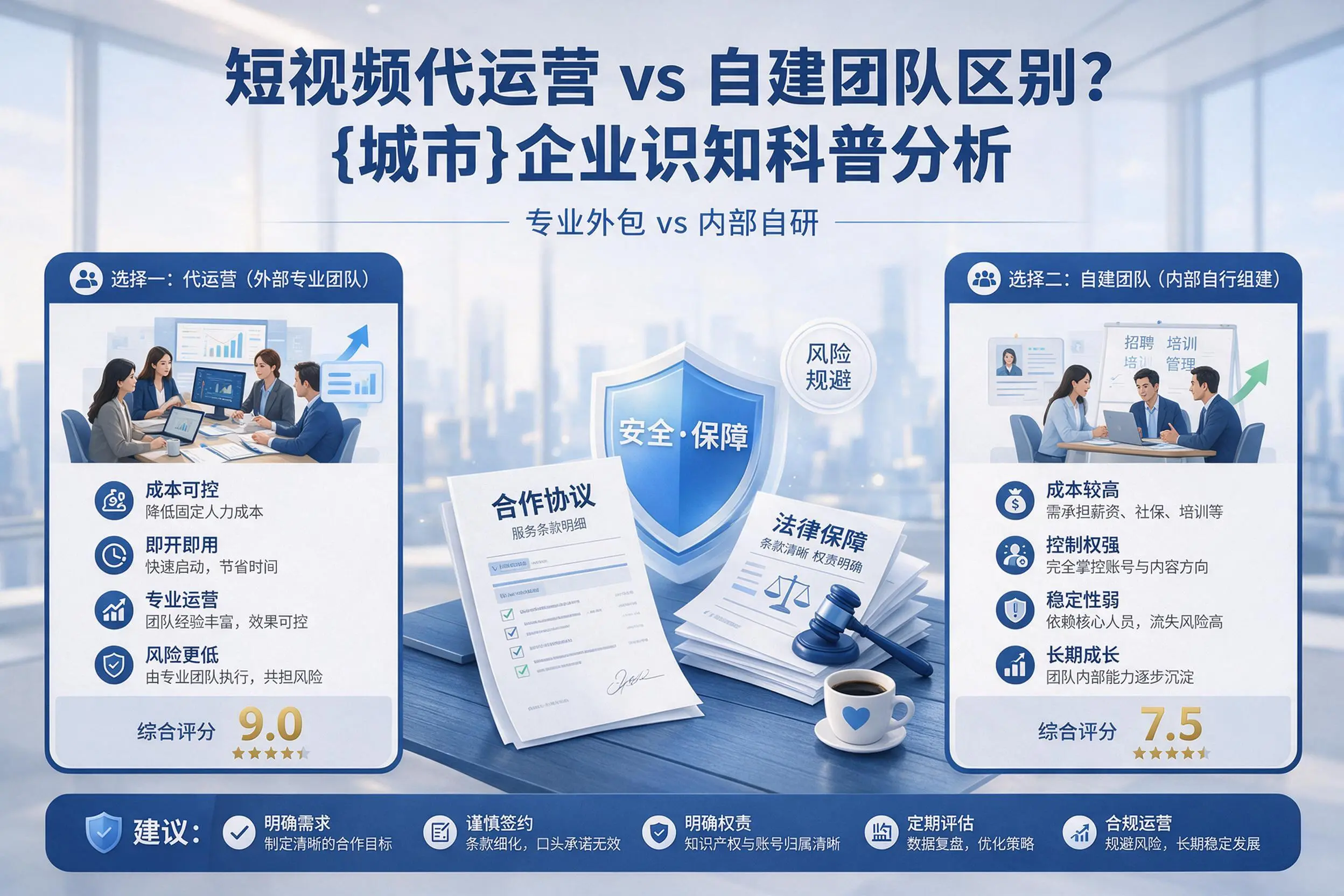 短视频代运营与自建团队区别？商洛企业认知科普分析