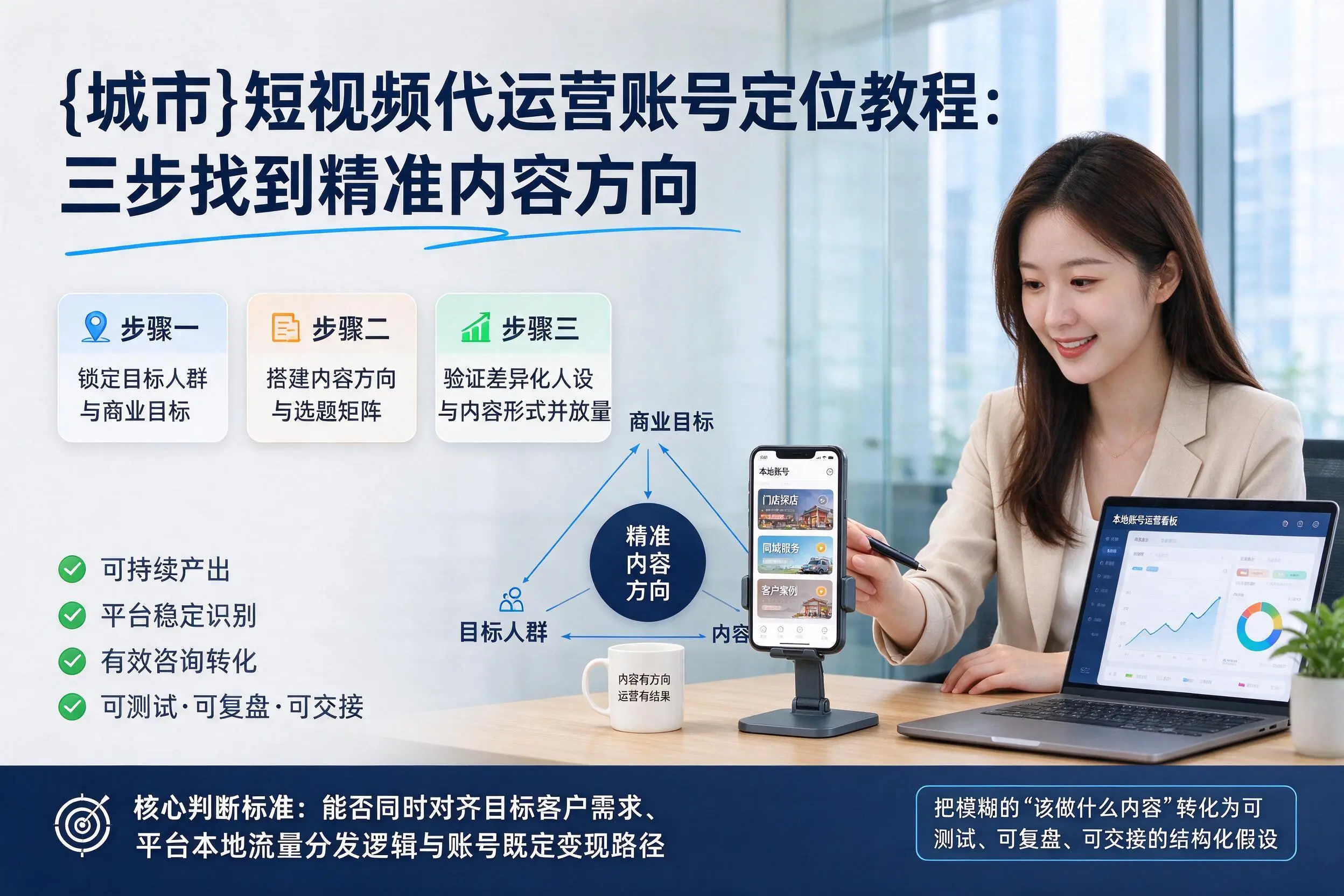 商洛短视频代运营账号定位教程：三步找到精准内容方向