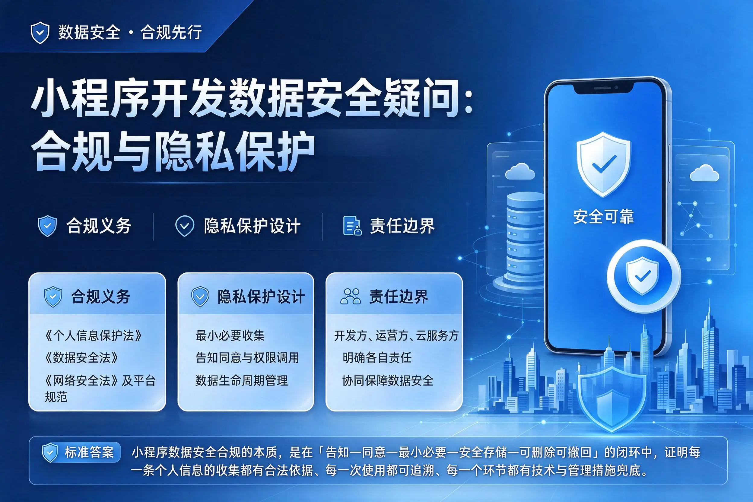 商洛小程序开发数据安全疑问：合规与隐私保护