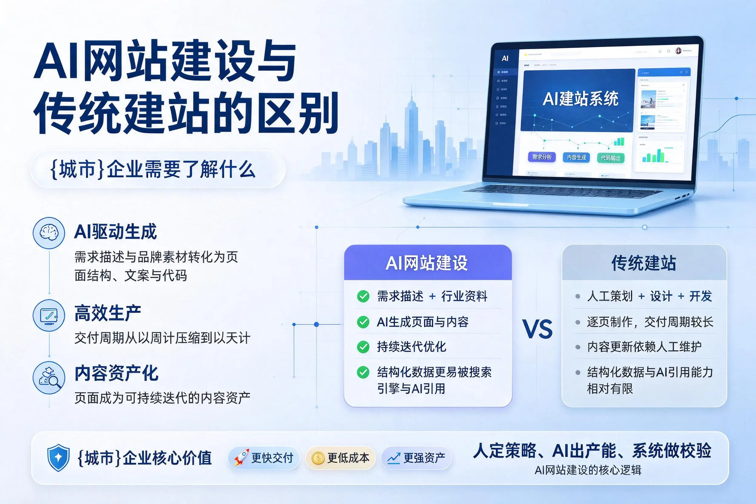 AI网站建设与传统建站的区别,商洛企业需要了解什么