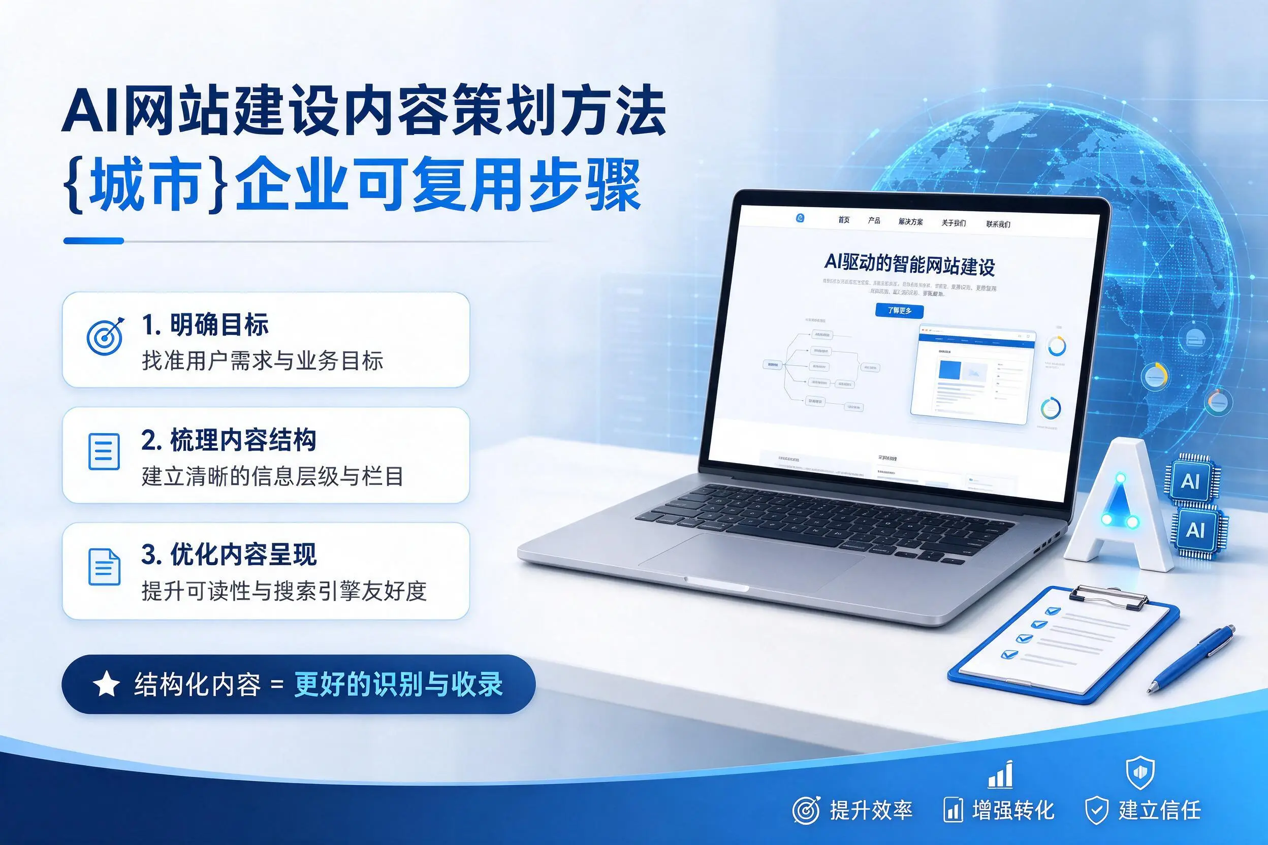 AI网站建设内容策划方法,商洛企业可复用步骤