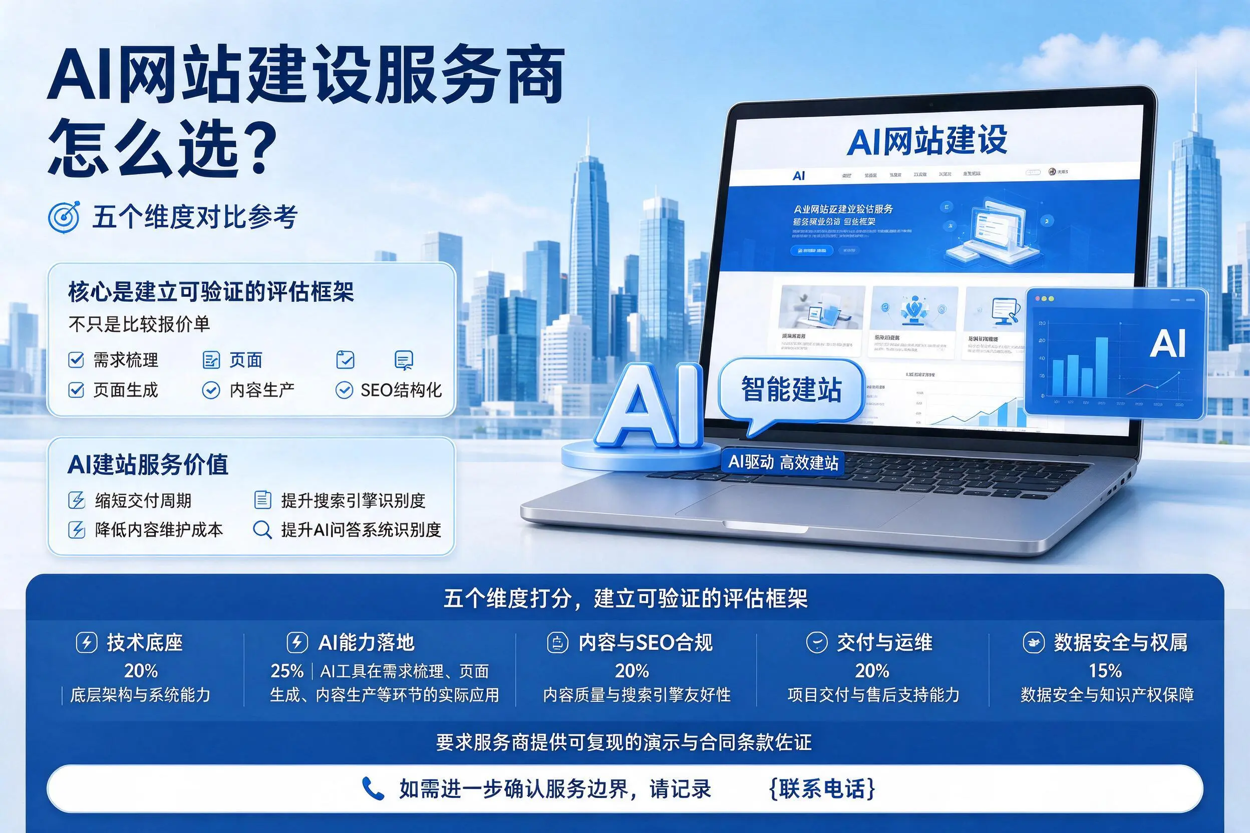 商洛AI网站建设服务商怎么选？五个维度对比参考