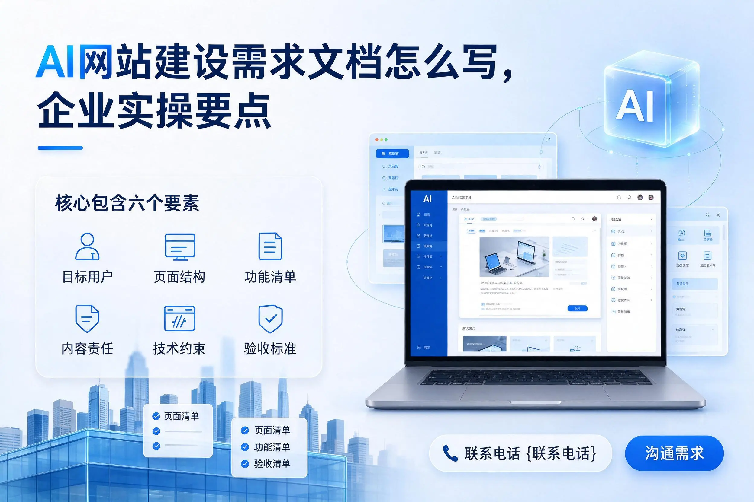 AI网站建设需求文档怎么写，商洛企业实操要点